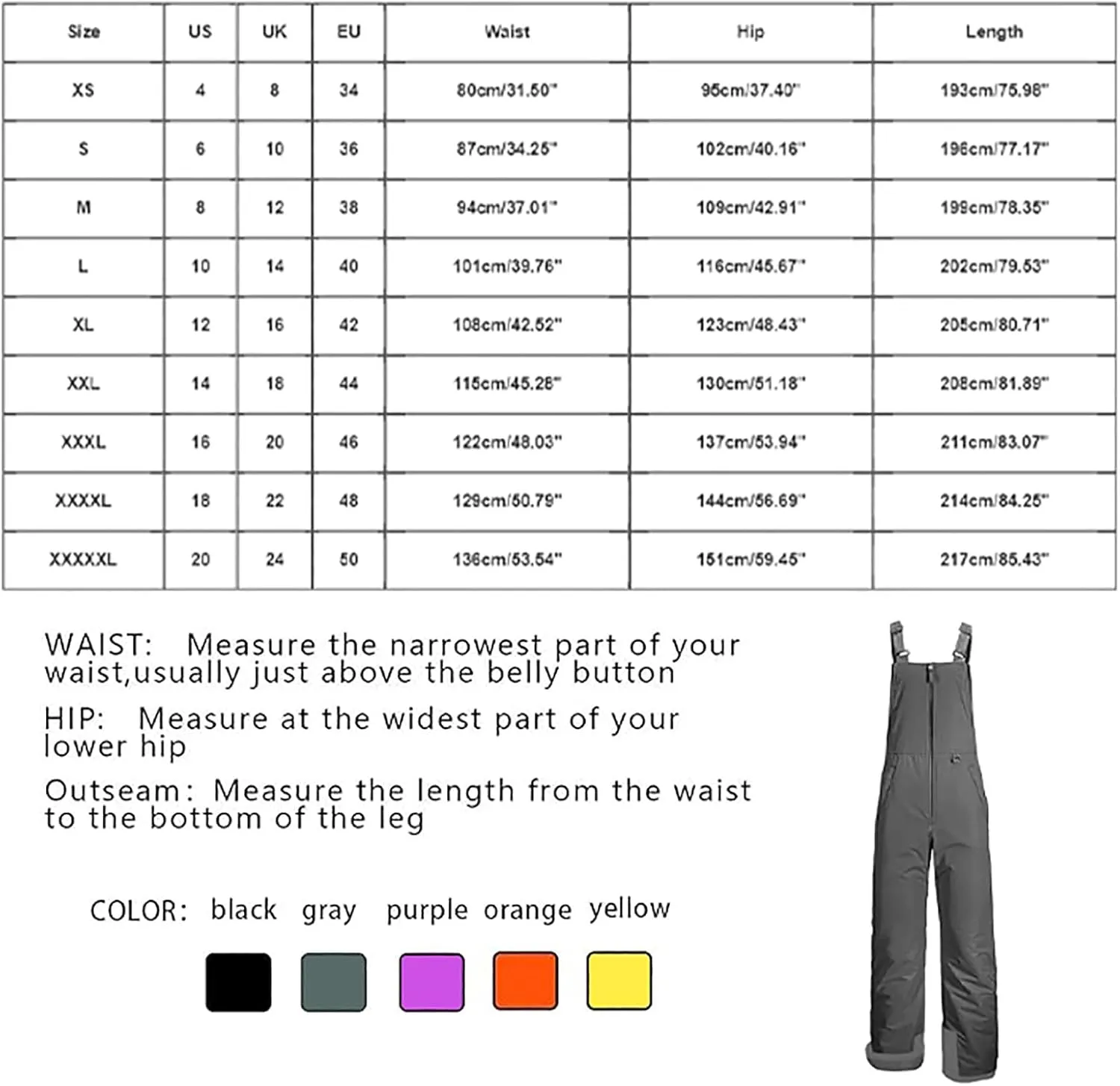 Women'S Insulated Waterproof Ski Bib Overalls Essential Winter Snowboarding Pants Adjustable Shoulder Strap Jumpsuit