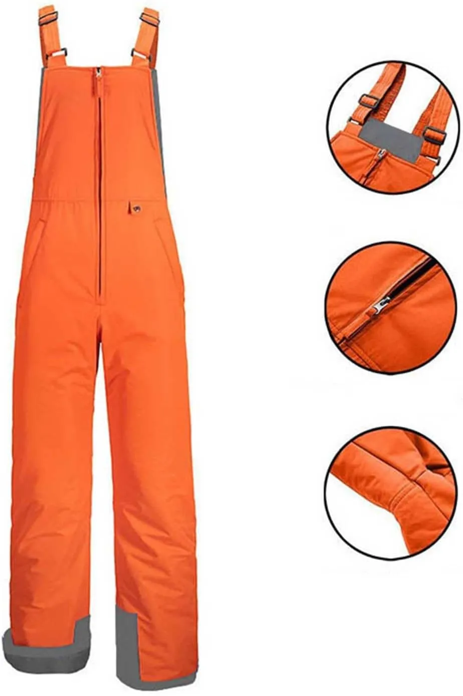 Women'S Insulated Waterproof Ski Bib Overalls Essential Winter Snowboarding Pants Adjustable Shoulder Strap Jumpsuit