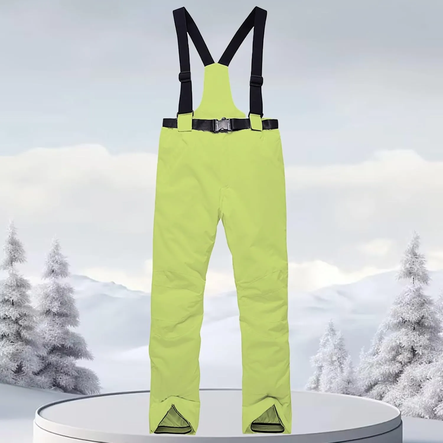 Women'S Insulated Waterproof Ski Bib Overalls Essential Winter Snowboarding Pants Adjustable Shoulder Strap Jumpsuit