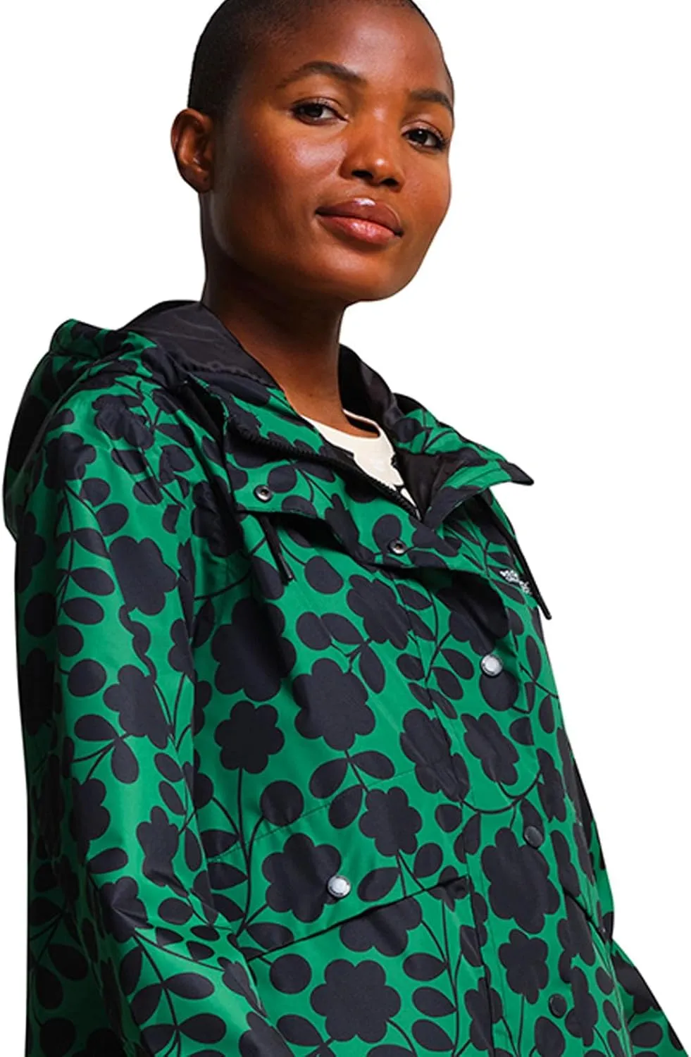 Womens Orla Kiely Waterproof Retro Floral Rain Mac Coat Jacket