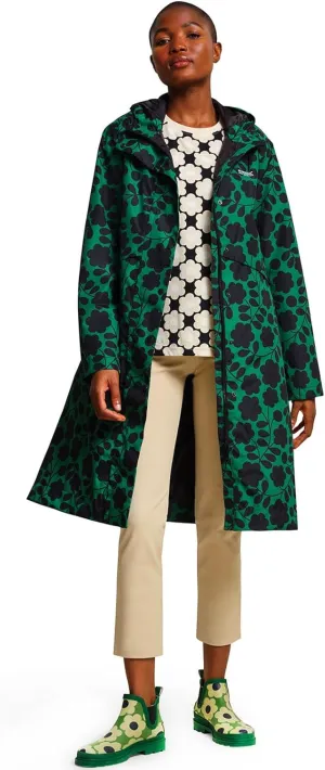 Womens Orla Kiely Waterproof Retro Floral Rain Mac Coat Jacket
