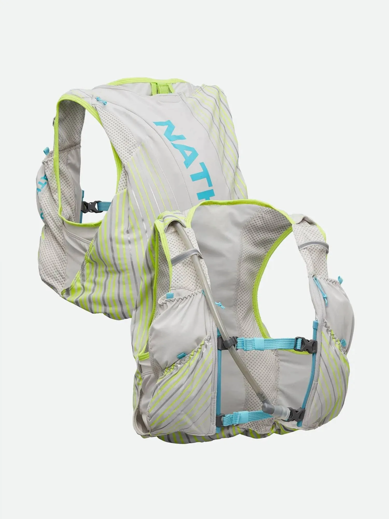 Women’S Pinnacle 12 Liter Hydration Race Vest In Vapor Grey/caribbean Blue