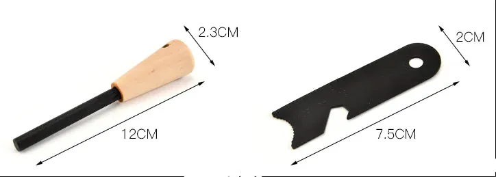 Wooden Handle Fire Starter Tool for Survival