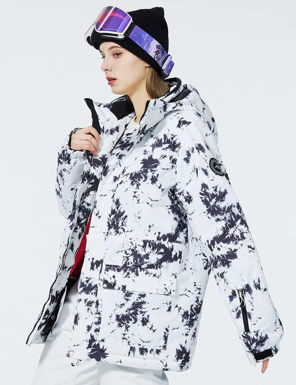 WOWULOVELY Women's Winter Skisuit Waterproof Windproof Ski Jacket and Pants Insulated Snowsuit Snowboarding Coat