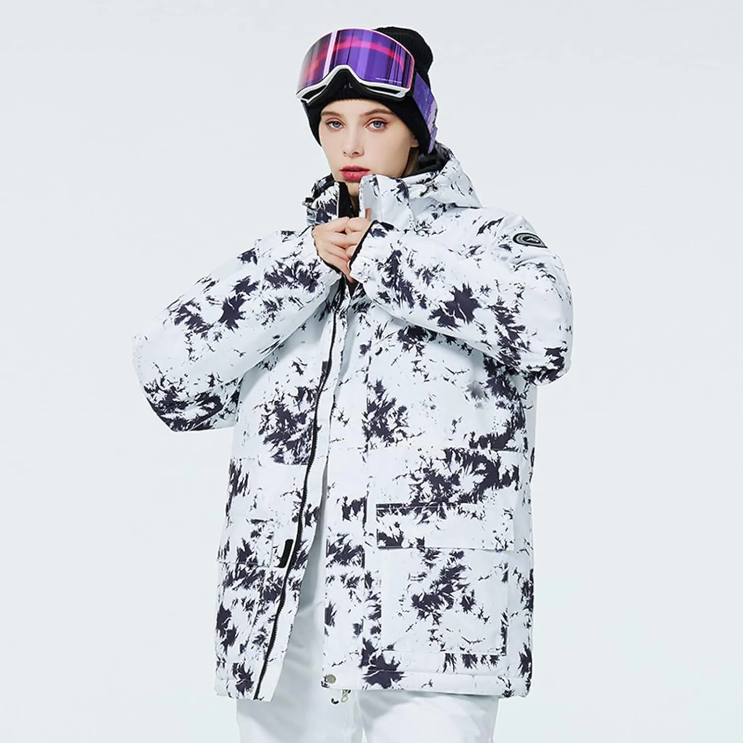 WOWULOVELY Women's Winter Skisuit Waterproof Windproof Ski Jacket and Pants Insulated Snowsuit Snowboarding Coat