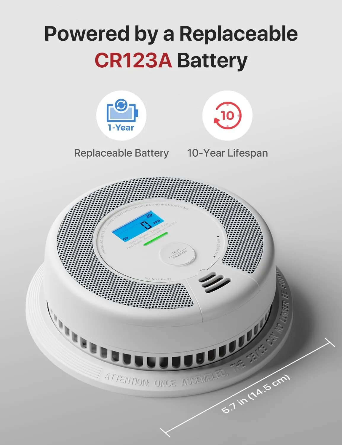 X-Sense Smart Smoke Detector Carbon Monoxide Detector Combo with Replaceable Battery, Wi-Fi Smoke and Carbon Monoxide Detector with Real-Time App Notifications, SC07-WX, 3-Pack
