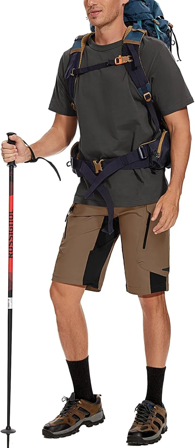 XKTTAC Men's Outdoor Quick Dry Lightweight Stretchy Shorts for Hiking, Tactical, Camping, Travel with 6 Pockets