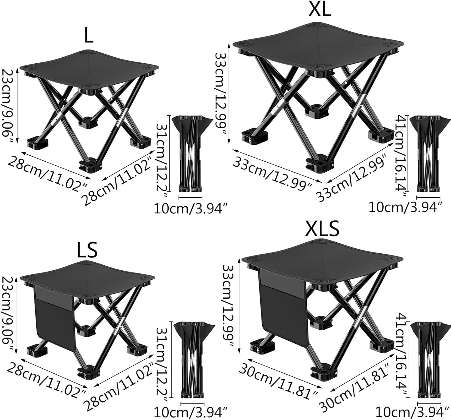 XPSSJMU Folding Camping Stool Portable Outdoor Camping Chair with Carry Bag - Ideal for Fishing BBQ Hiking Gardening and Beach Travel
