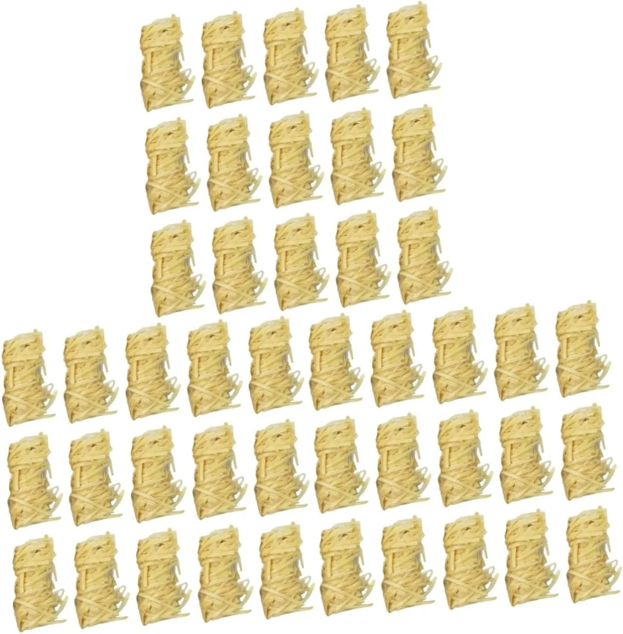YARNOW 5sets Wood Burner Firelighters Natural Fire Starters for Outdoor Use Camping Grill Compact Design 32pcs*5