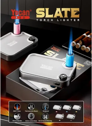 Yocan Slate Red Series Windproof Torch Lighter, Yellow