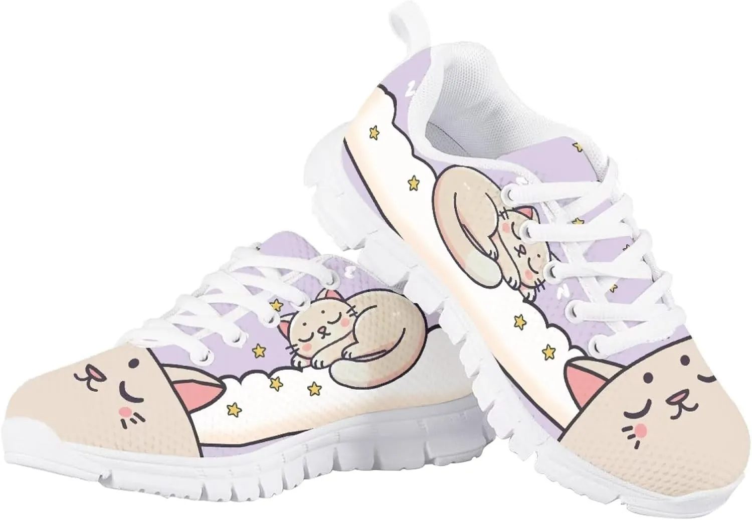 Yzaoxia Little/Big Kids Tennis Shoes for Girls Breathable Mesh Sneakers Lightweight Running Shoes Size 11-3