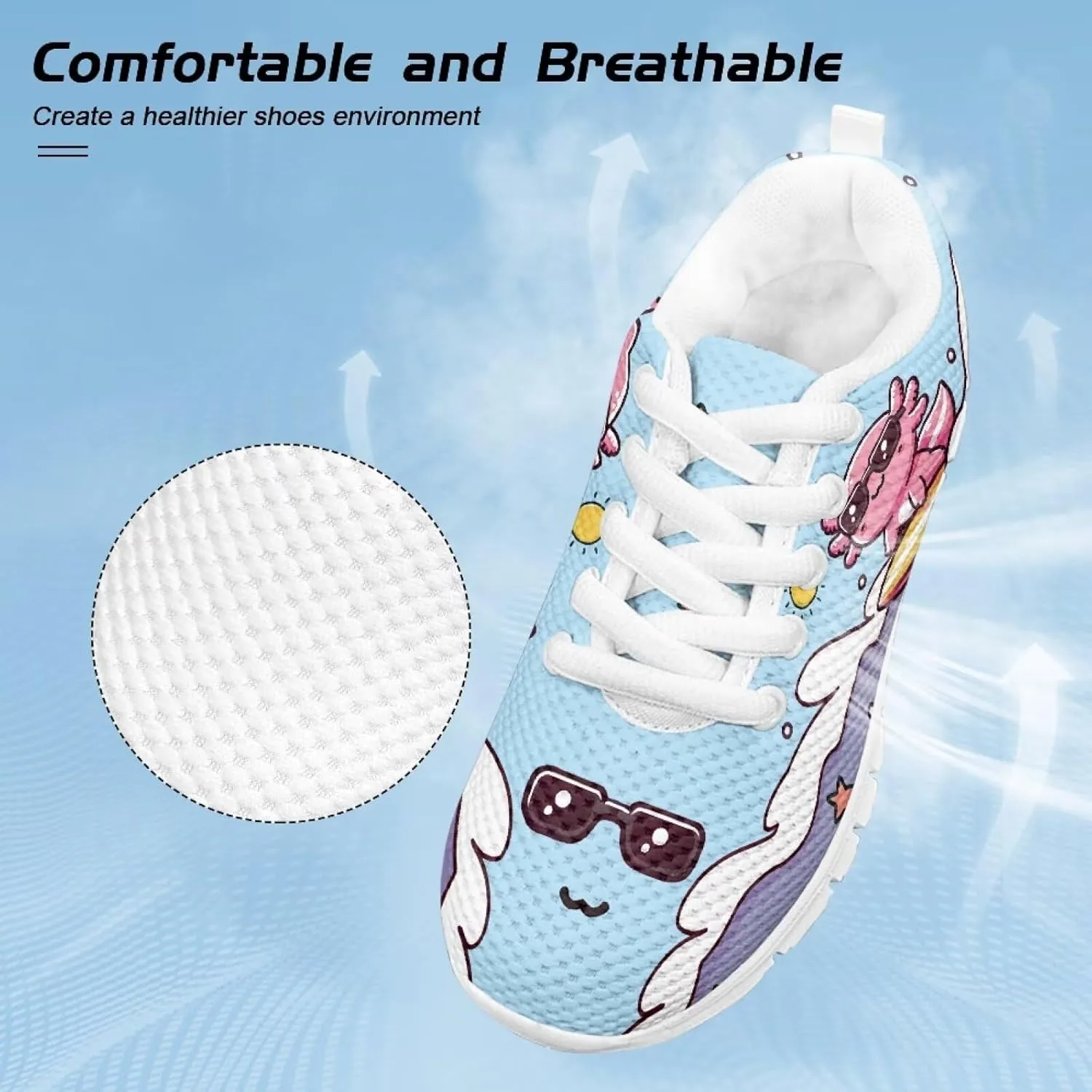 Yzaoxia Little/Big Kids Tennis Shoes for Girls Breathable Mesh Sneakers Lightweight Running Shoes Size 11-3