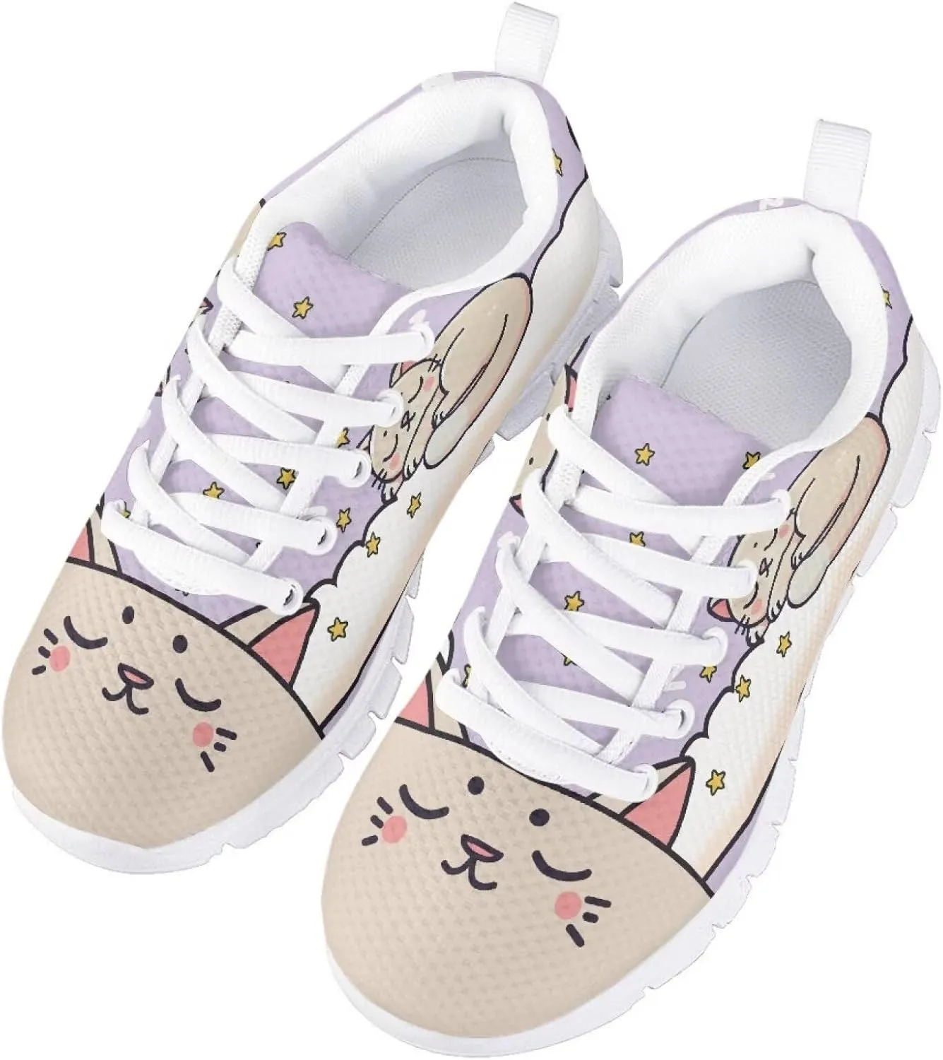 Yzaoxia Little/Big Kids Tennis Shoes for Girls Breathable Mesh Sneakers Lightweight Running Shoes Size 11-3