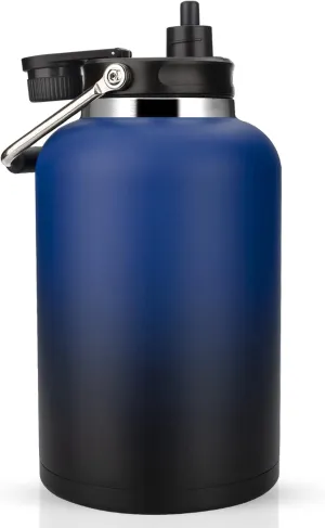 Zenbo 128 oz Jug with Straw Keeps Cold up to 36 Hrs,One Gallon Large Double Wall Vacuum Insulated Water Bottle,Sweat-Proof Leak-Proof