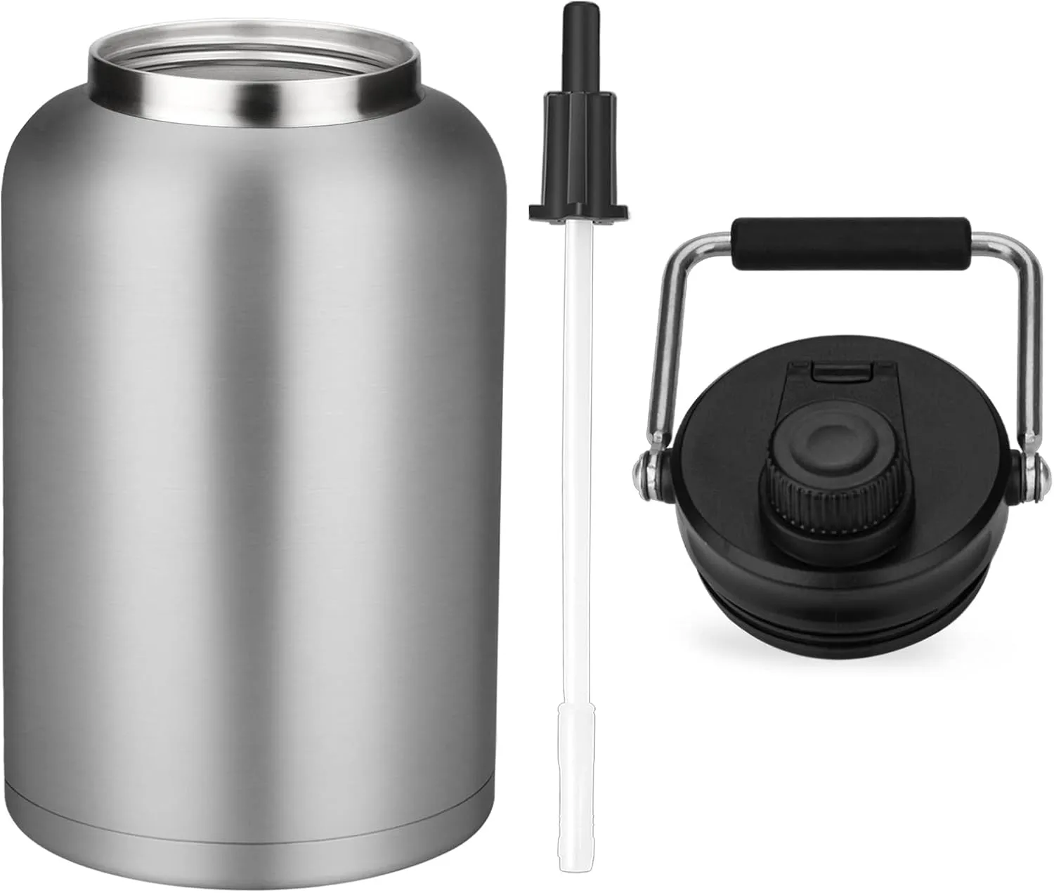 Zenbo 128 oz Jug with Straw Keeps Cold up to 36 Hrs,One Gallon Large Double Wall Vacuum Insulated Water Bottle,Sweat-Proof Leak-Proof