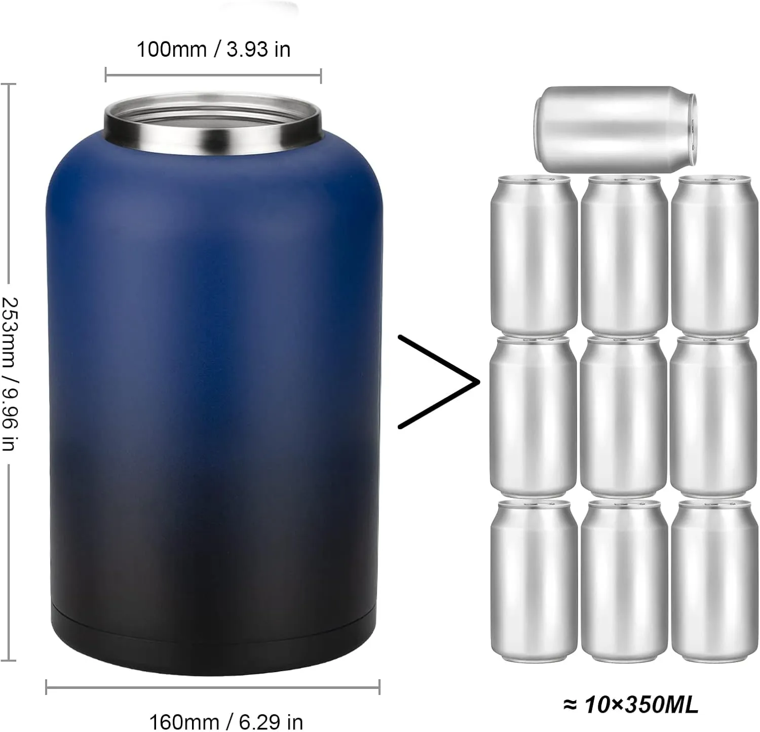Zenbo 128 oz Jug with Straw Keeps Cold up to 36 Hrs,One Gallon Large Double Wall Vacuum Insulated Water Bottle,Sweat-Proof Leak-Proof