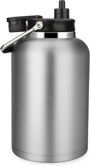 Zenbo 128 oz Jug with Straw Keeps Cold up to 36 Hrs,One Gallon Large Double Wall Vacuum Insulated Water Bottle,Sweat-Proof Leak-Proof