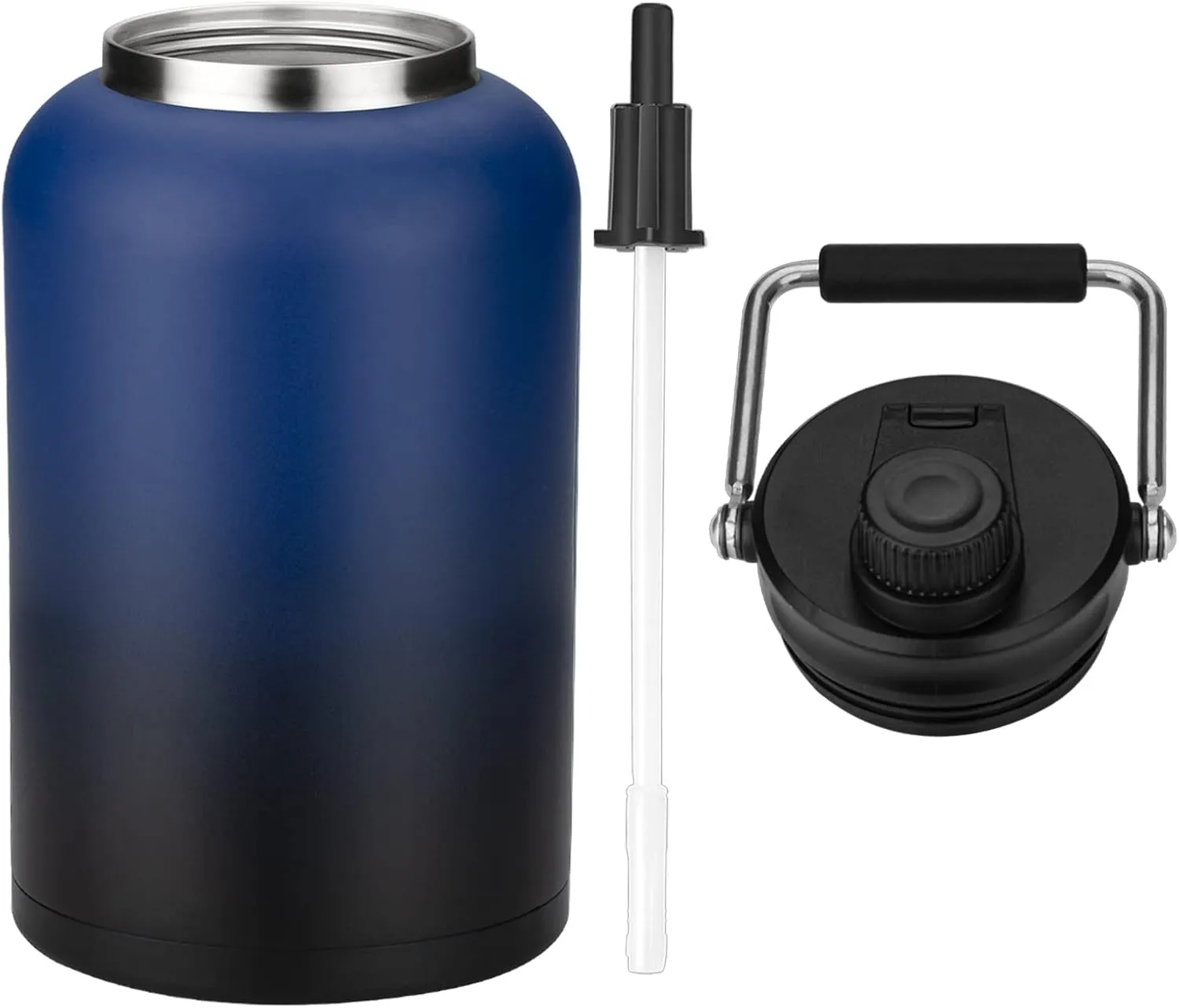 Zenbo 128 oz Jug with Straw Keeps Cold up to 36 Hrs,One Gallon Large Double Wall Vacuum Insulated Water Bottle,Sweat-Proof Leak-Proof