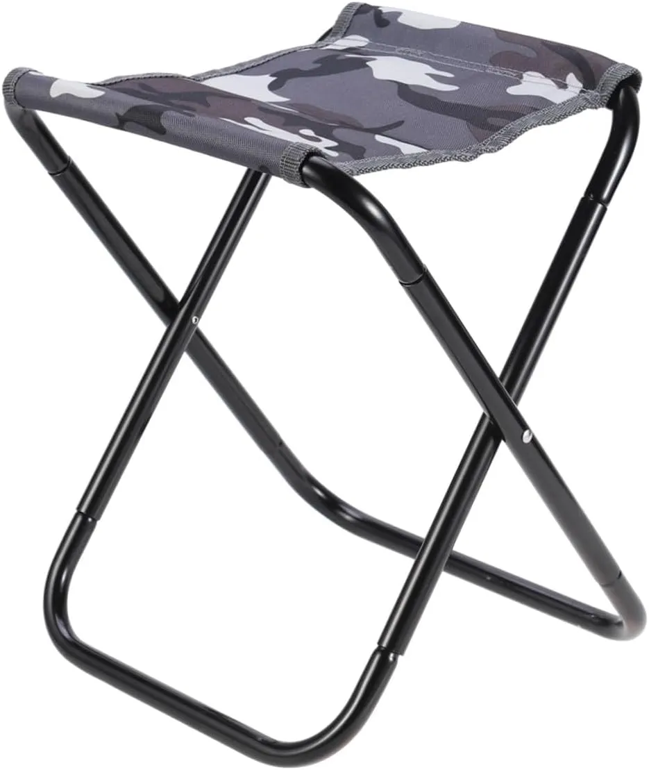 Zerodeko Folding Beach Chair Lightweight Portable Camping Stool for Hiking Collapsible Fishing Stool Grey