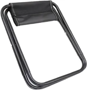Zerodeko Portable Folding Stool Chairs Outdoor Chairs Small Stool Camping Supplies Black Steel