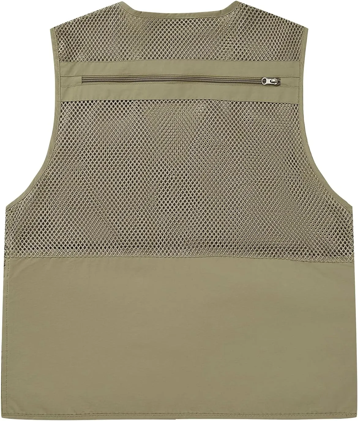 Ziker Men's Mesh Breathable Openwork Camouflage Journalist Photographer Fishing Vest Waistcoat Jacket Coat