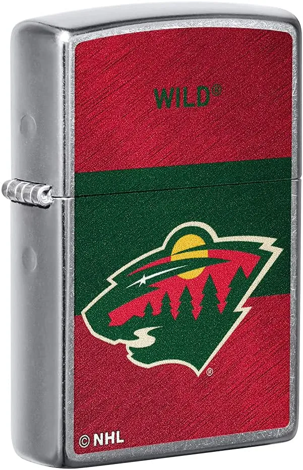 Zippo 2021 NHL Minnesota Wild Street Chrome Pocket Lighter