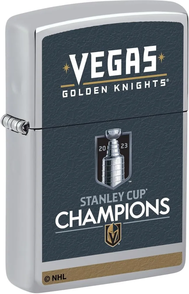 Zippo 2023 Stanley Cup Champions Vegas Golden Knights High Polish Chrome Pocket Lighter