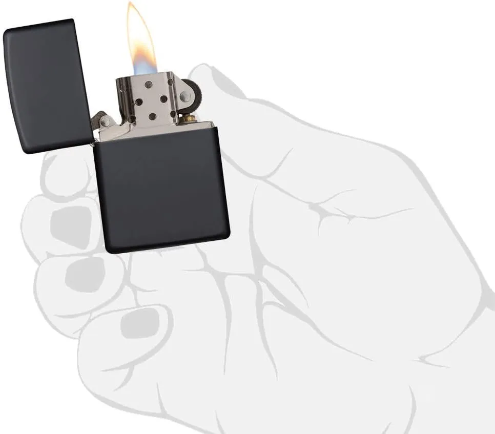 Zippo 218 Classic Black Matte Pocket Lighter