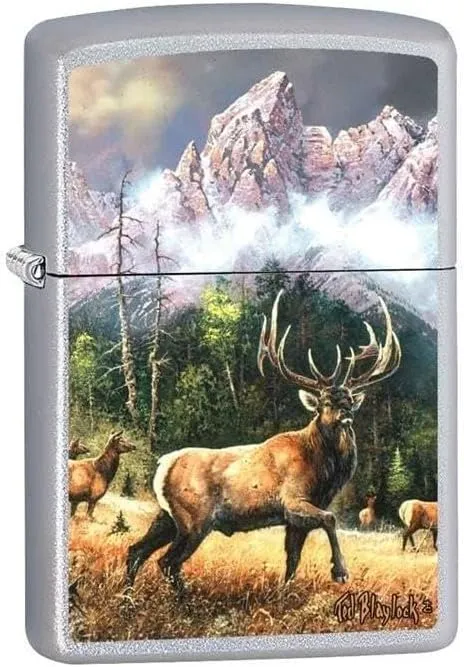 Zippo Blaylock Painting Elk Call to Challenge Lighter Custom Made