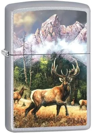 Zippo Blaylock Painting Elk Call to Challenge Lighter Custom Made