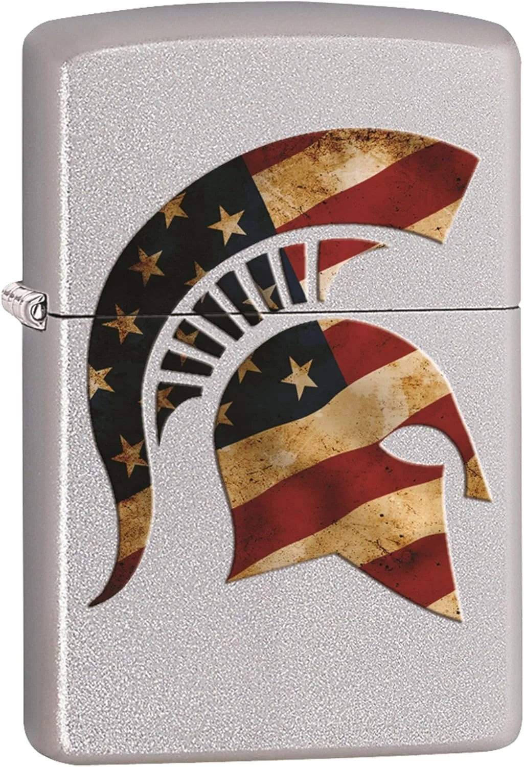 Zippo Custom Spartan Helmet on Chrome