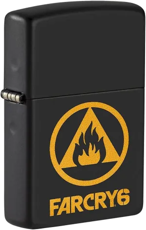 Zippo Far Cry 6 Flame Logo Black Matte Pocket Lighter