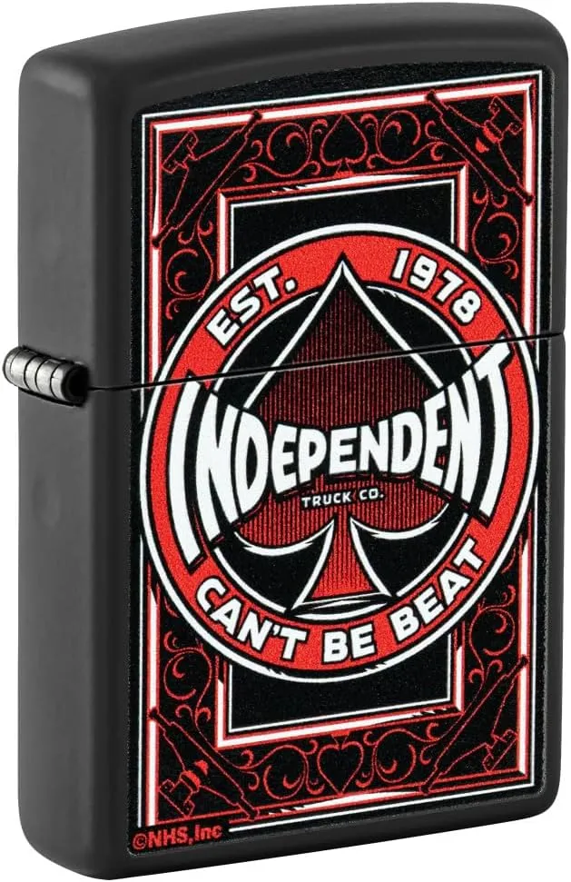 Zippo Independent Trucks Design Black Matte Pocket Lighter