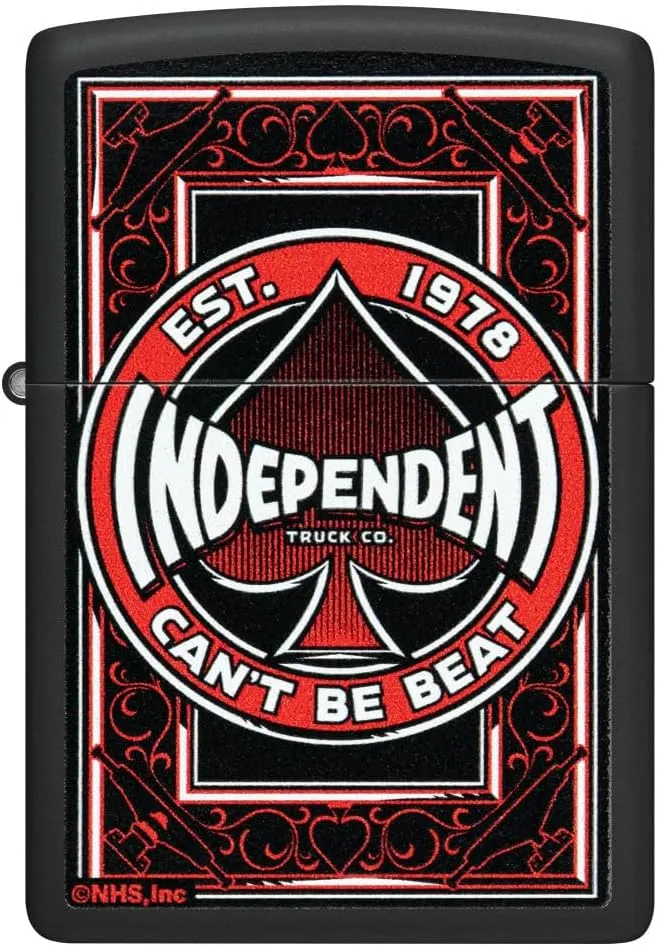 Zippo Independent Trucks Design Black Matte Pocket Lighter