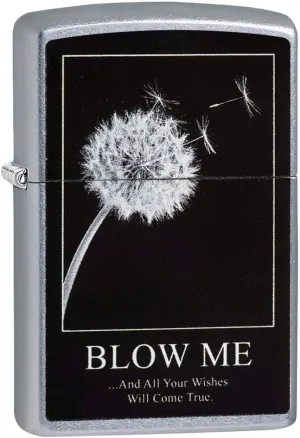 Zippo Lighter: Blow Me, Dandelion - Street Chrome 81183