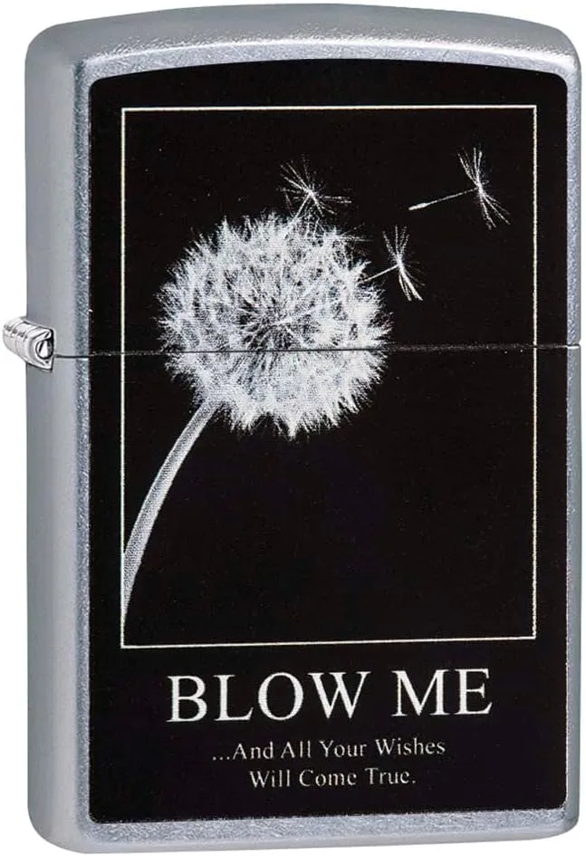 Zippo Lighter: Blow Me, Dandelion - Street Chrome 81183