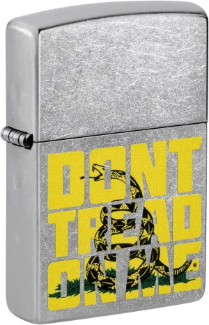 Zippo Lighter Don't Tread On Me, Windproof, Custom Designed, Stainless Steel Body