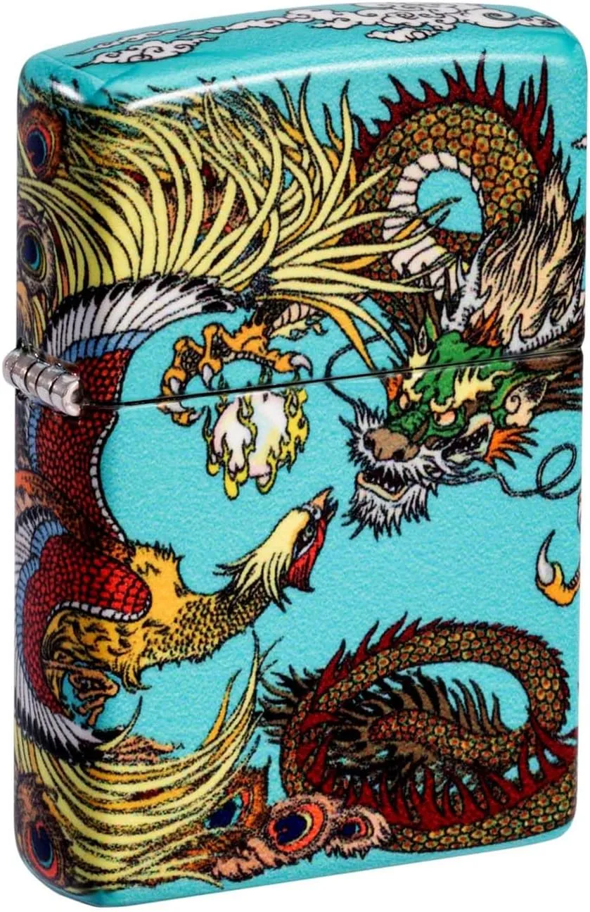 Zippo Lighter: Dragon and Phoenix Design - 540 Color 48834