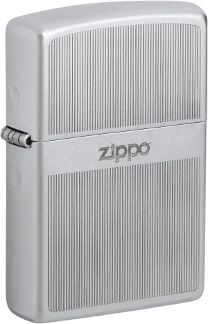 Zippo Lighter: Engraved Design - Satin Chrome 81489