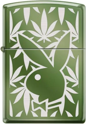 Zippo Lighter -for Playboy Rabbit Head Design Bunny Pink Windproof Lighter (Playboy Rabbit Head Leaf Z5561)