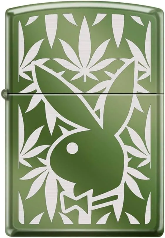 Zippo Lighter -for Playboy Rabbit Head Design Bunny Pink Windproof Lighter (Playboy Rabbit Head Leaf Z5561)