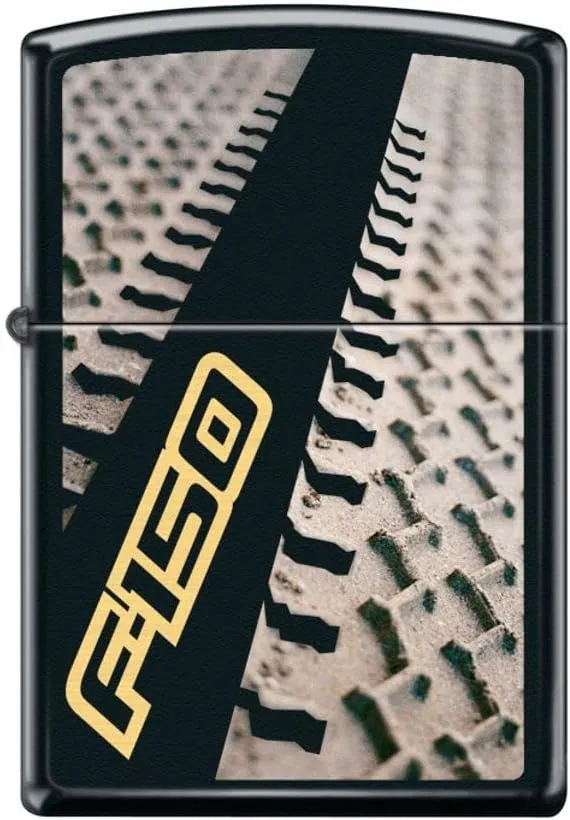 Zippo Lighter- Ford Trucks F150 Tires Black Matte Windproof Lighter #Z5223
