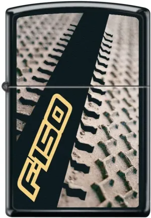 Zippo Lighter- Ford Trucks F150 Tires Black Matte Windproof Lighter #Z5223
