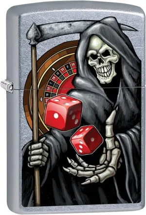 Zippo Lighter: Grim Reaper Gambling - Street Chrome 80882
