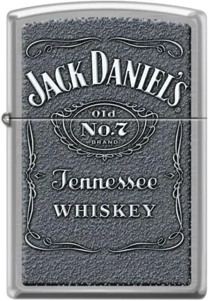 Zippo Lighter- Jack Daniels Brushed Chrome Windproof Lighter #Z231