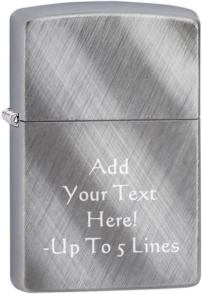 Zippo Lighter - Personalized Custom Message Engrave Chrome Windproof Lighter Chrome 28182