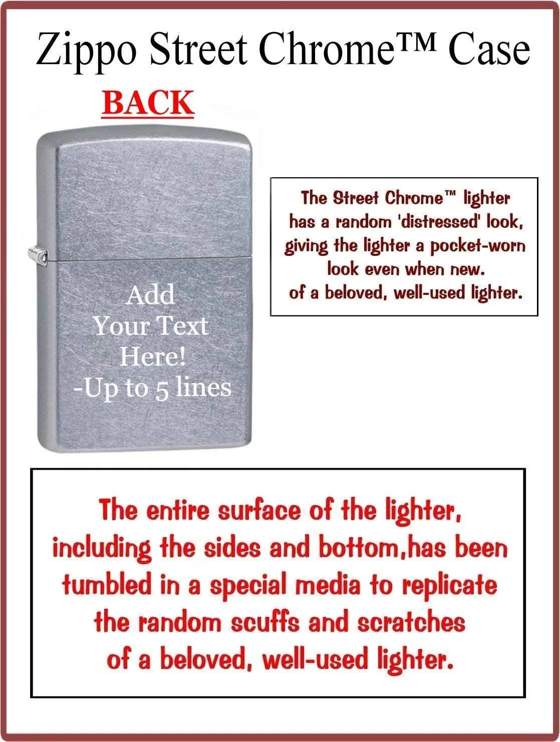 Zippo Lighter - Personalized Message Engraved Backside on Viking Design Windproof Lighter Warrior 29871