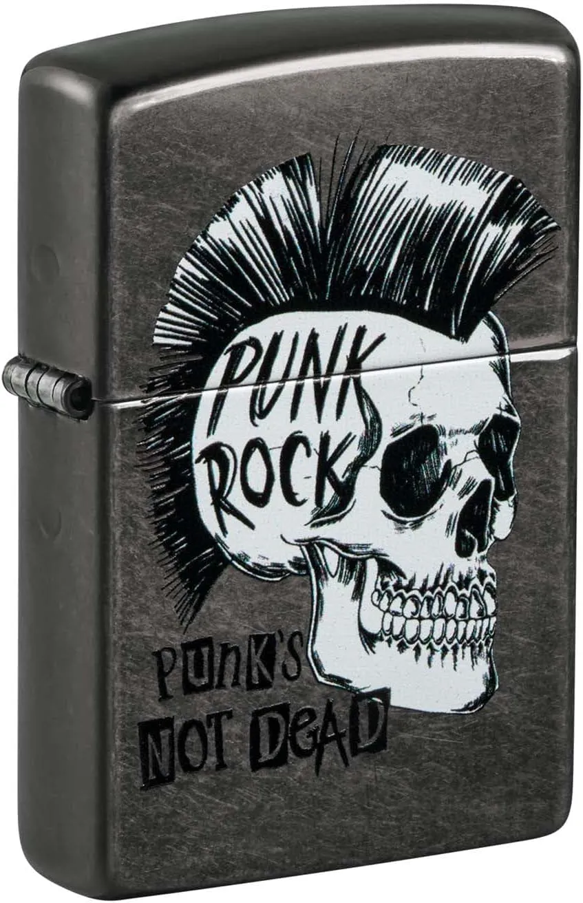 Zippo Lighter: Punk Rock Skull - Gray Dusk 48655