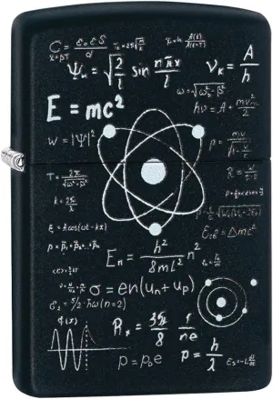 Zippo Lighter: School Equations - Black Matte 80801