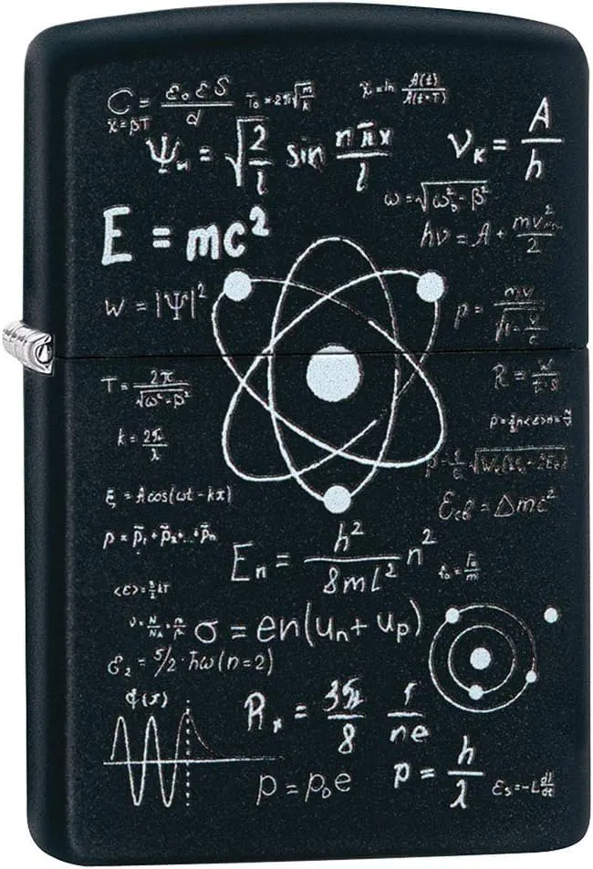 Zippo Lighter: School Equations - Black Matte 80801